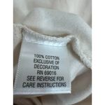 Studio Works Women's ‎ Embellished Cream Long Sleeve Cotton Top Blouse Size Large Photo 4