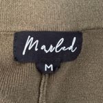 Marled Knit Pants Wide Leg Lounge Women M Olive Green Comfy Casual Size M Photo 5