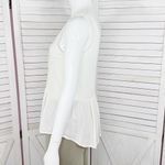 Arizona Jeans Juniors Lace Panel Tiered Hem Tank Top Shirt Cream Medium Photo 1