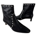 Madewell The Dimes Kitten-Heel Boot Studded True Black Leather Size 9.5 Photo 0