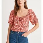 Sézane Sezane Gabriella Blouse in Daisy Red Photo 0