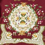 Vintage 90s Hand Knit Victorian Cottage Sweater Small Oversized Chunky Fall Red Photo 11