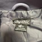 City Chic  Slate Grey Biker Jacket - New - Size 12 Photo 5