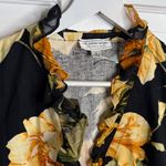 St. John Sport by Marie Gray Floral Ruffle Trim Blazer Jacket W1888 Sz 2 Black Photo 3