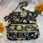 Vera Bradley CLEAN X-Tall Zip Tote Retired Quilted Yellow Bird Crossbody 11x12 Photo 0