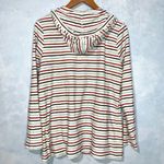 Tommy Hilfiger Red White & Blue Striped 1/4 Zip Hoodie Pockets Cotton Large Photo 5