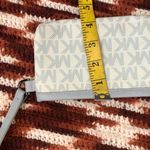 Michael Kors Pastel Light Blue Monogram Shoulder Hand Bag Purse Waist Fanny Pack Measurement in pics Photo 2