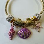 Shell Star Gold and Purple Summer Bohemian Charm Bracelet One Size Photo 1
