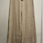 Gilly Hicks NWOT Sz: S Tan Cream Wide Leg Ribbed Leasure Pull On Flowy Pants. Photo 0