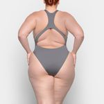 SKIMS  Signature Swim Cut Out Monokini in Gunmetal Photo 1