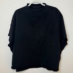 Frank & Eileen  Audrey Sweater Funnel Neck Capelet Triple Fleece One Size Black Photo 1