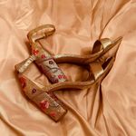 International concepts Gold Floral Heels Photo 1