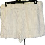 Time And Tru  High Waist Cream Striped Shorts Photo 1