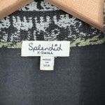 Splendid  Women's Black Geometric Print Waterfall Cardigan Sweater Lightweight XS Photo 2