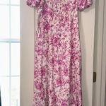 London Times Pink Floral Midi Dress Photo 2