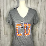 Hanes NWT Clemson Tigers Women's Size Medium Gray CU V-Neck Short Sleeve T-Shirt Photo 0