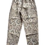 Mara Hoffman  Valerie Snake Print Pleated Paperbag Pant Sz Small Multi High Waist Photo 1