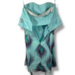 Nanette Lepore Strapless Silk Dress – Blue Peacock Feather Print - Size 6 Photo 6