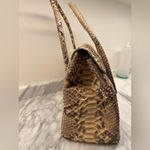 Nancy Gonzalez Brown Satchel with Exotic Python Snakeskin Photo 1