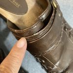 Lower East Side  9.5 Vintage 90s Y2K brown Leather Slip On Chunky Platform Mules Photo 13