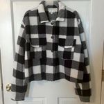 True Craft Black & White Plaid Sherpa Jacket ~ { PLUS SIZE } Photo 0