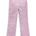 ZARA NWOT PRINTED MINI FLARE TROUSERS PANT HIGH WAISTED LILAC FLORAL XS Photo 2