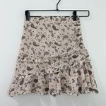 For Love & Lemons  Paisley Mini Skirt in Sand Ruffle size XS Photo 2