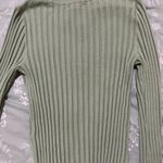 Sincerely Jules Ribbed Knit Top in Soft Green Sz L Size L Photo 2