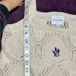 Pink Rose  floral knit tank top blouse Photo 2