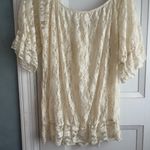 Olsenboye Cream Lace Blouse Photo 5