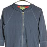 Ralph Lauren  Active Navy Blue Waffle Knit 3/4 Sleeve Zip Hoodie Womens M Casual Photo 1