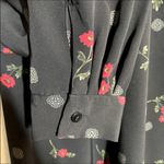 Pendleton Vintage  Skirt Set 90s Blouse Poppy Print Floral Black Red Matching 12 Photo 4