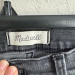 Madewell 9” High Rise Skinny Black Distressed Knee Raw Hem Womens 34 Stretch Photo 3