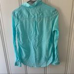 Banana Republic ⭐️ Sky Blue Gauze Long Sleeve Button Up Shirt Resort Wear Size XS Photo 4