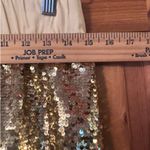 Calypso St. Barth  sample full gold sequin maxi skirt S double side slit elegant Photo 3