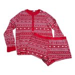 Victoria's Secret  Thermal Short Pajama Set Lipstick Fair Isle Womens XXLarge Photo 9