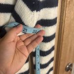 ZARA  women’s Classic nVy blue and White‎ Striped Turtleneck Sweater size M Photo 5