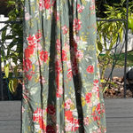 BOG Collective Women’s Strapless Floral Boho Jumpsuit Romper w Pockets Size XS Green Photo 0