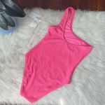 Good American  Bright Pink One Shoulder Always Fits One Piece NWT Photo 2