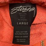 Stüssy Stussy Coral Cotton Zip Snap Front Hoodie Size Large Photo 4