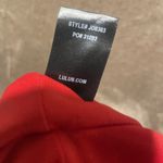 Lulus  Dress Womens Sz XS Off The Shoulder Cherry Red Midi Ruffles JD8363 Holiday Photo 2