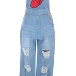 Miss Look The Rolling Stones Denim Overalls Photo 0
