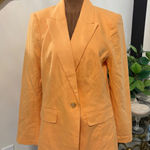 Loft  Petite Womens Blazer Size 10P Peach One Button Career Business‎ Jacket NWT Photo 0