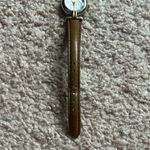 Women’s vintage dainty olive green/brown adjustable silver stainless steel watch Green Photo 4