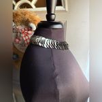 Vintage NOS seashell chunky choker necklace Black Photo 4