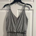 Calvin Klein Spaghetti Strap Sliver Metallic Stretch Waist Maxi Dress formal Photo 6