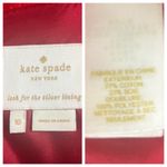 Kate Spade Dress Fit Flare Round Neck Cherry Red Cotton Silk Women’s Size 10 Photo 8