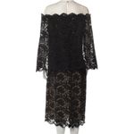 Oscar de la Renta NWT . Black lace cape sleeve dress Photo 2