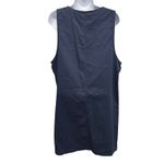 Karen Scott Women Navy Blue Sleeveless Button Front Knee Length Dress Y2K Size M Photo 1