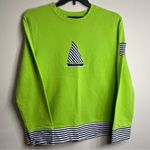 Sag Harbor Women’s Sport Lime Green Sailboat Sweater Photo 0